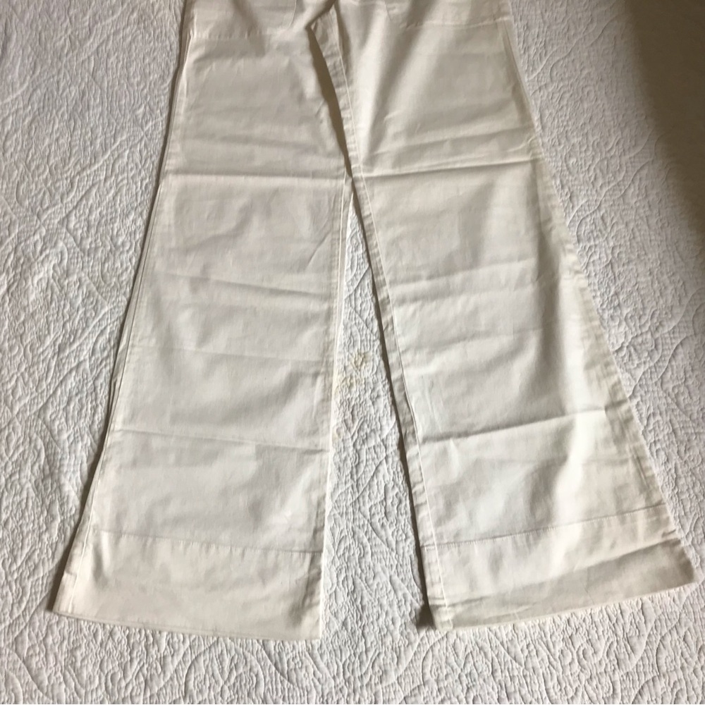 Zero + Maria Cornejo Off-White Wide Leg Pants - Picture 2 of 8